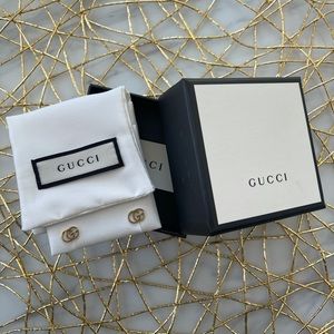 Authentic Gucci Yellow Gold Stud Earrings
